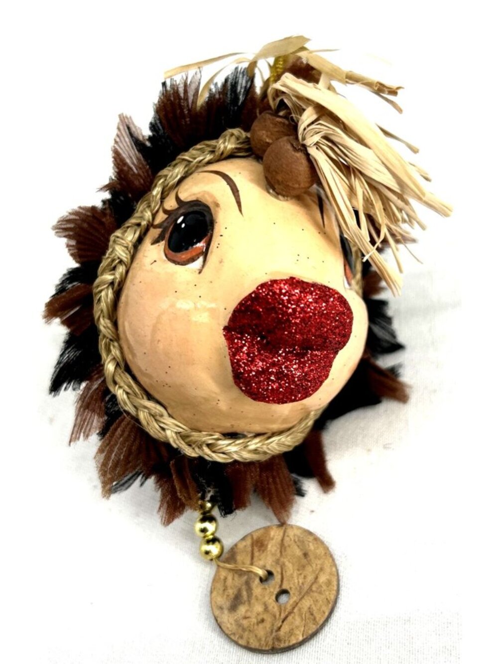 Katherines Collection Kissing Fish Christmas Ornaments Cheetah Print Resin 3.5"